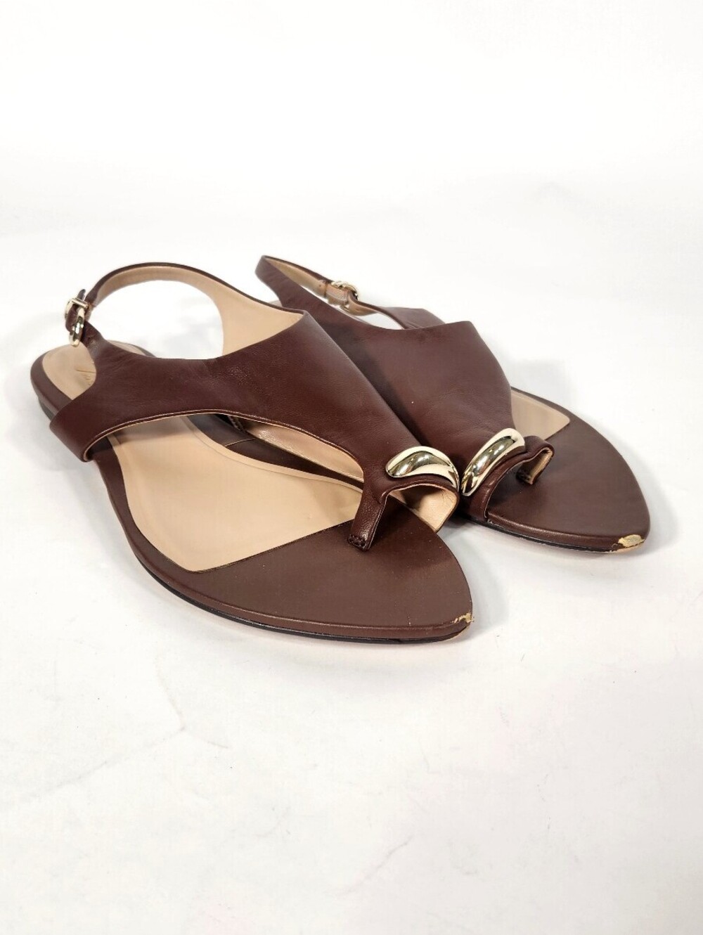 Naturalizer Zedit Brown Leather Slingback Sandals US 8M